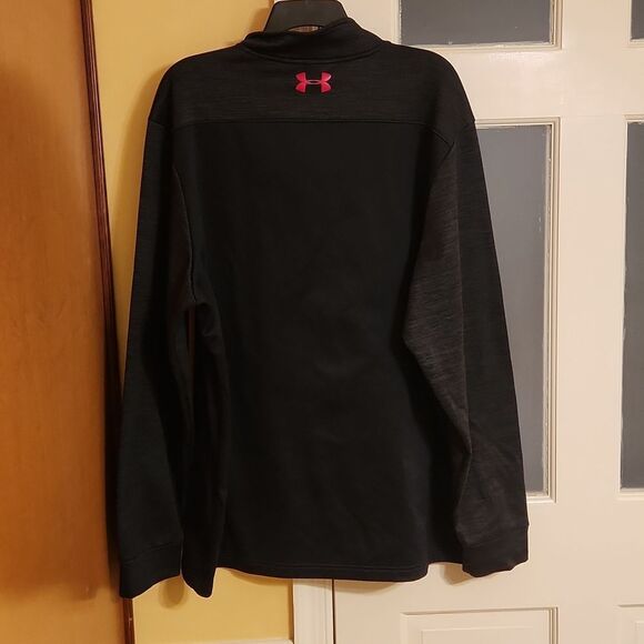 Under Armour Men's Coldgear Black & Gray Fleece Pullover Size 2XL - Picture 8 of 9